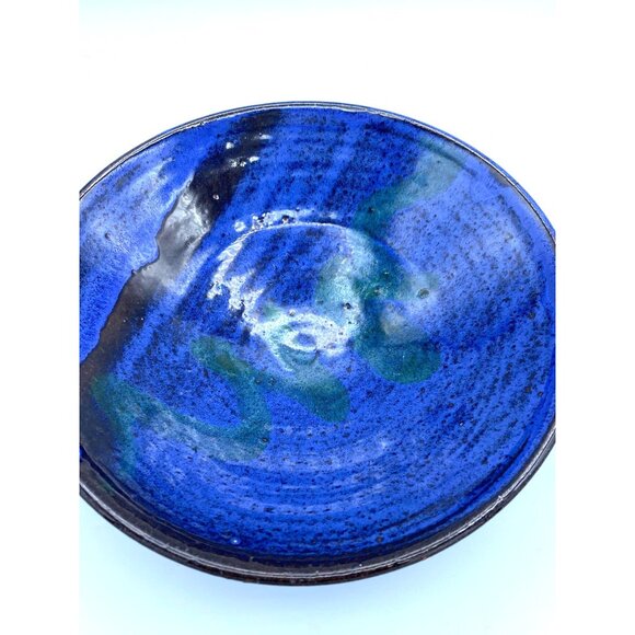 Midnight Blue Hand Made Pottery Bowl /Signed - Picture 1 of 8